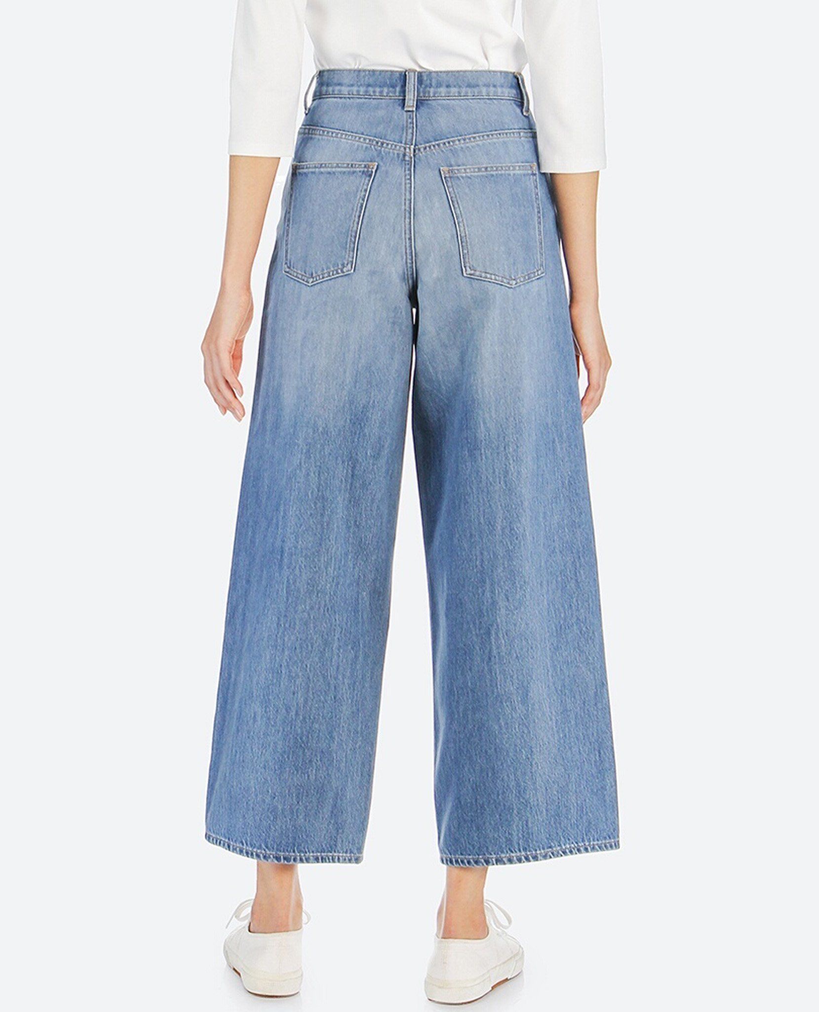  08.14.23 - VTG HIGH RISE WIDE DENIM PANTS - UNIQLO JEANS 