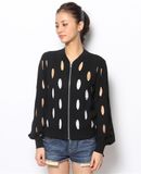  11.09.22 - VTG KNIT CUTOUT CARDIGAN JACKET - ADIDAS 