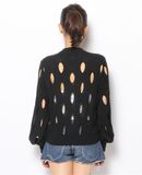  11.09.22 - VTG KNIT CUTOUT CARDIGAN JACKET - ADIDAS 