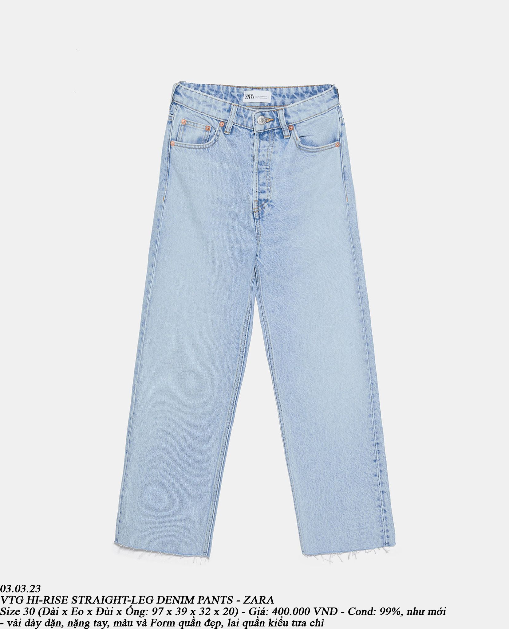  03.03.23 - VTG HI-RISE STRAIGHT-LEG DENIM PANTS - ZARA 