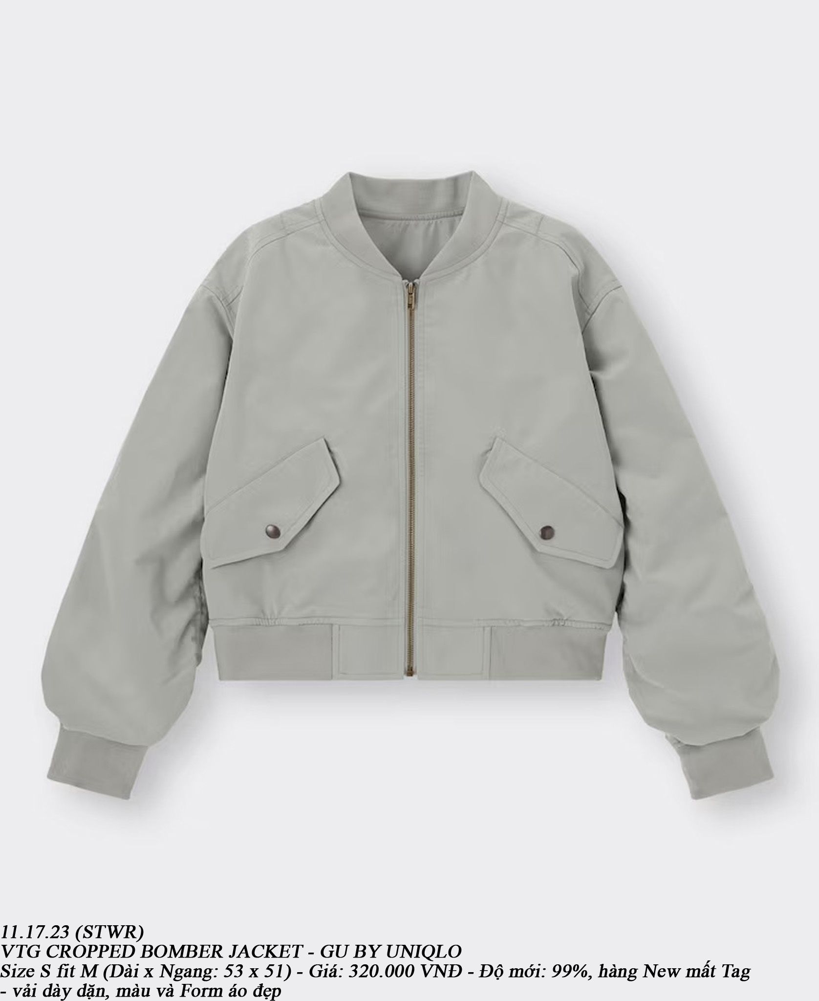  11.17.23 - VTG CROPPED BOMBER JACKET - GU by UNIQLO 