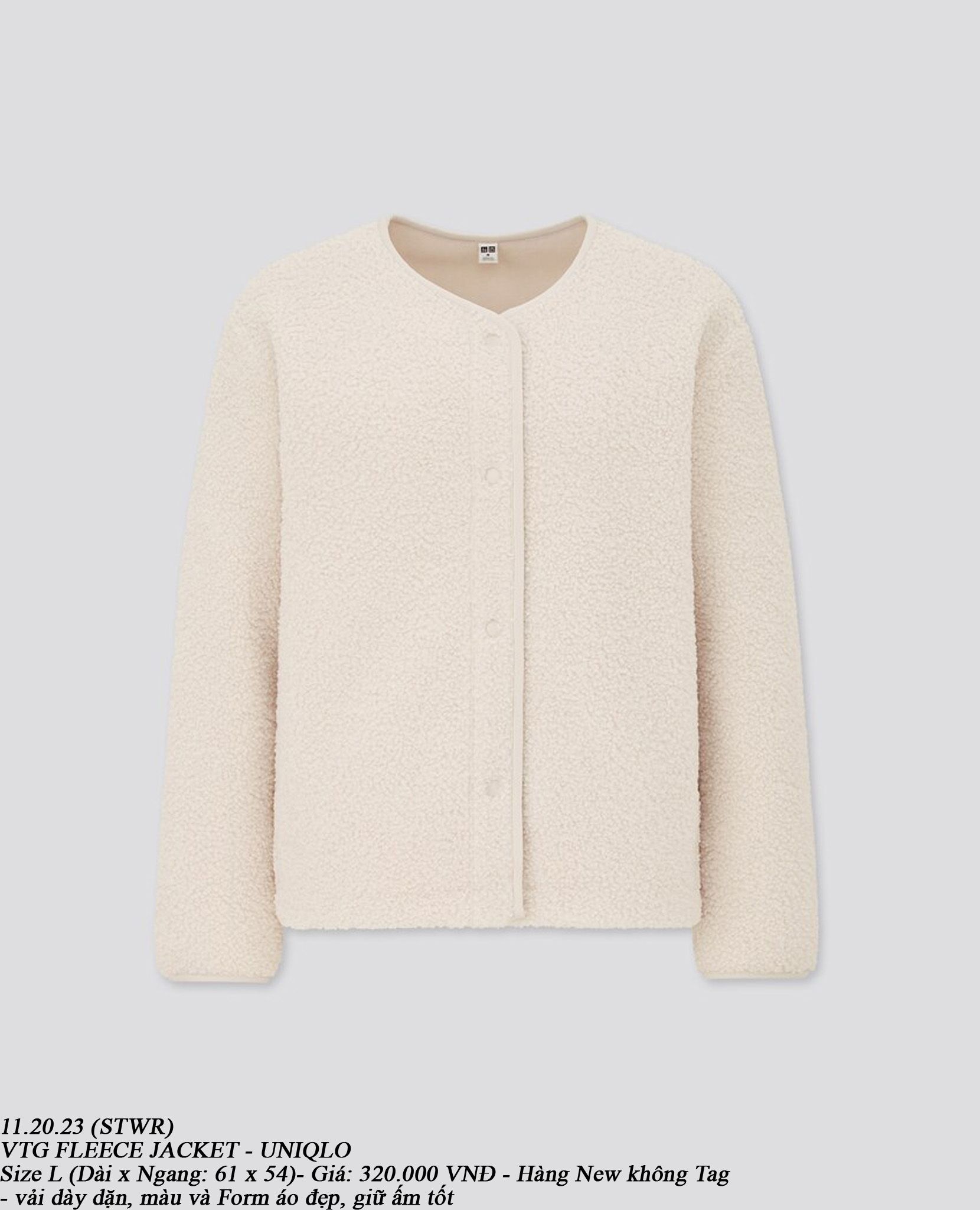  11.20.23 - VTG FLEECE JACKET - UNIQLO 
