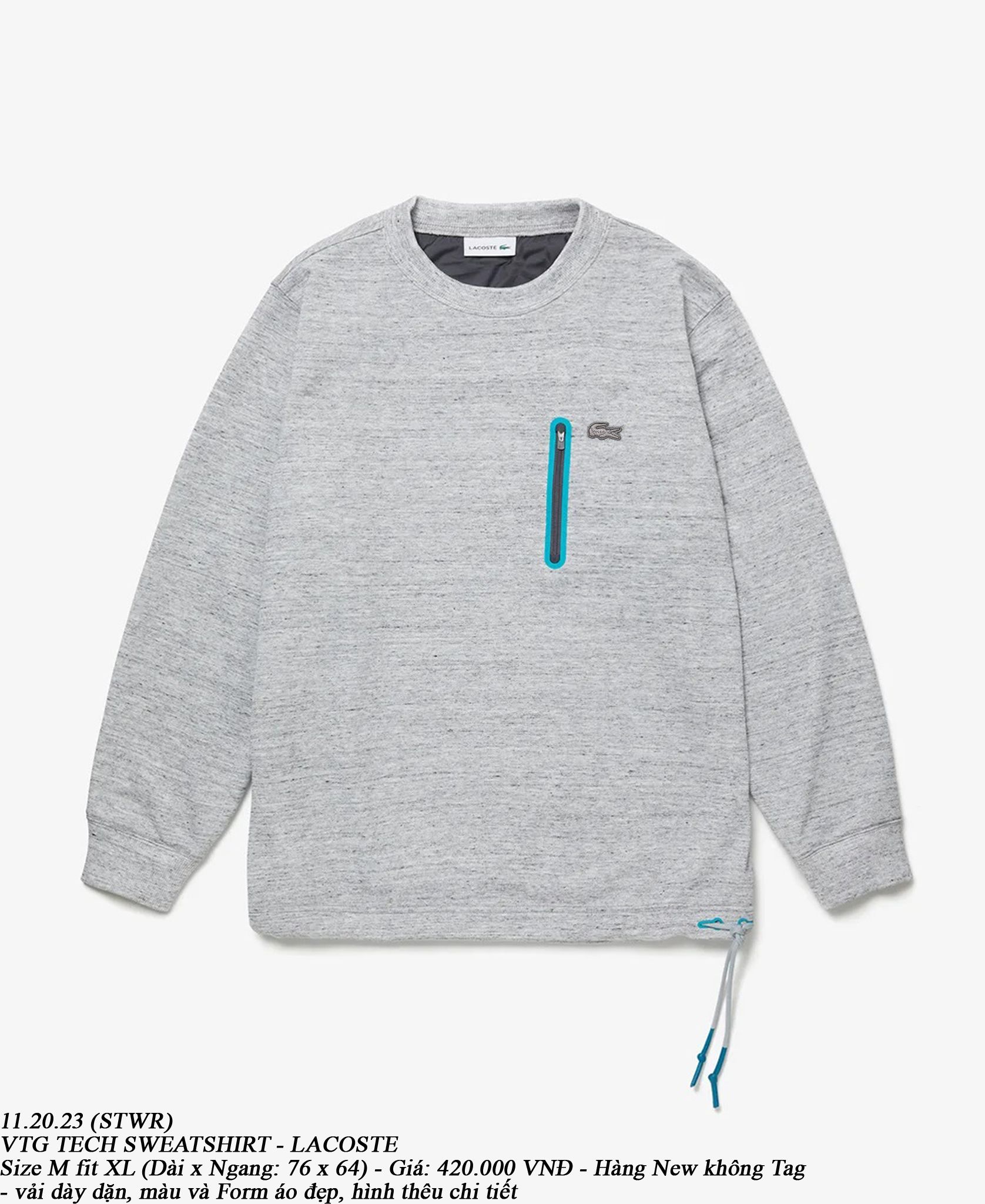  11.20.23 - VTG TECH SWEATSHIRT - LACOSTE 