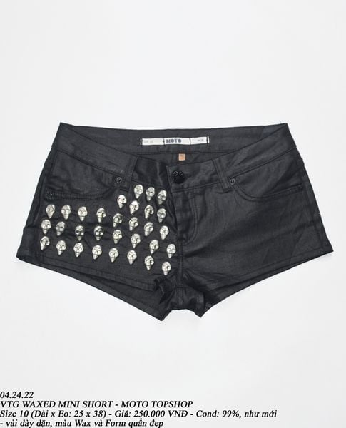  04.24.22 - VTG WAXED MINI SHORT - MOTO TOPSHOP 