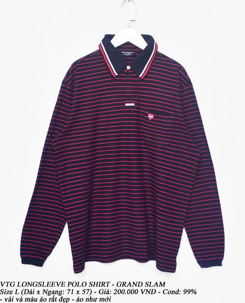  VTG Longsleeve Polo Shirt - GRAND SLAM 