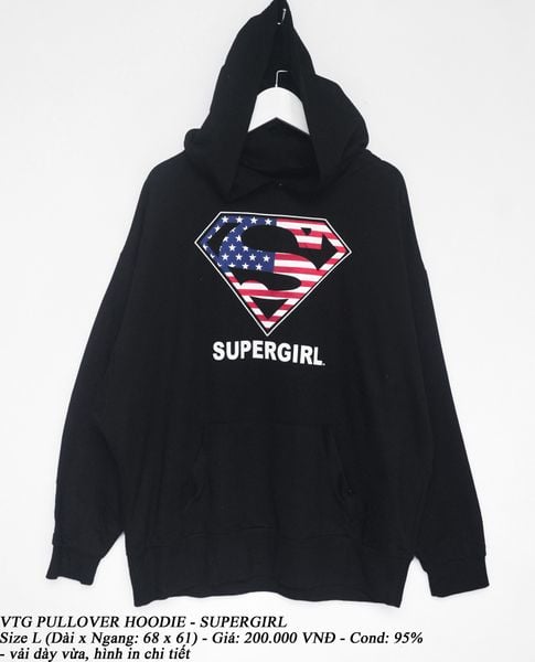  VTG Pullover Hoodie - SUPERGIRL 