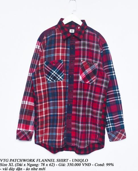  VTG Patchwork Flannel Shirt - UNIQLO 