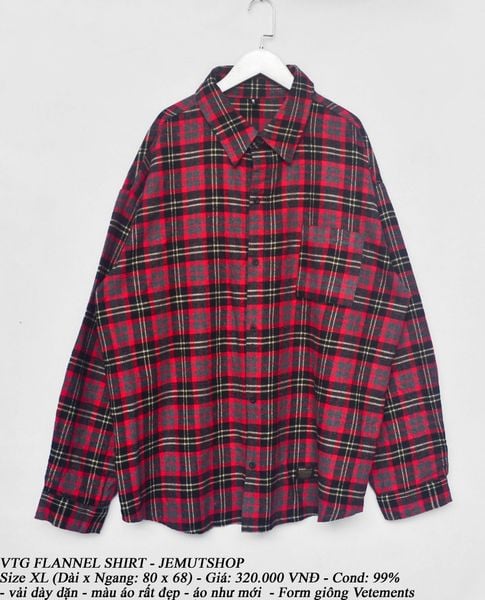  VTG Flannel Shirt - JEMUTSHOP 