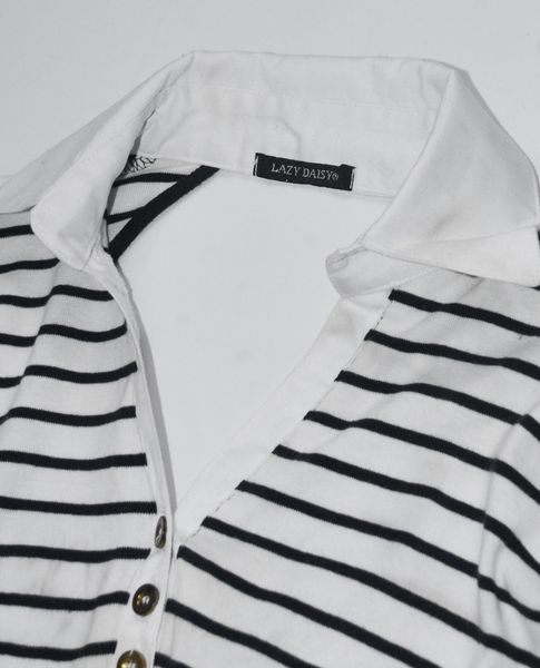  04.24.22 - VTG OPEN BACK POLO SHIRT - LAZY DAISY 