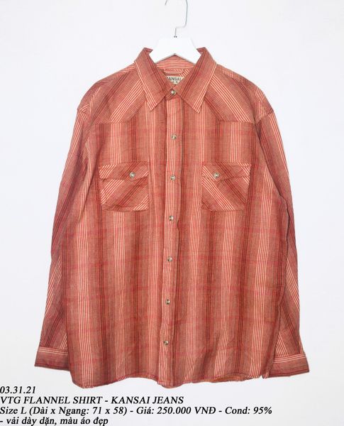  03.31.21 - VTG Flannel Shirt - KANSAI JEANS 