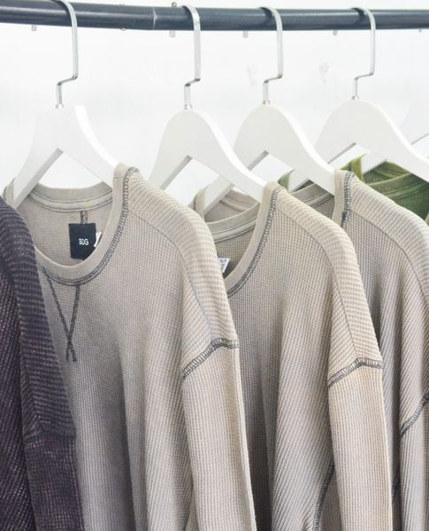  WASH WAFFLE LONGSLEEVE SHIRT - BDG 