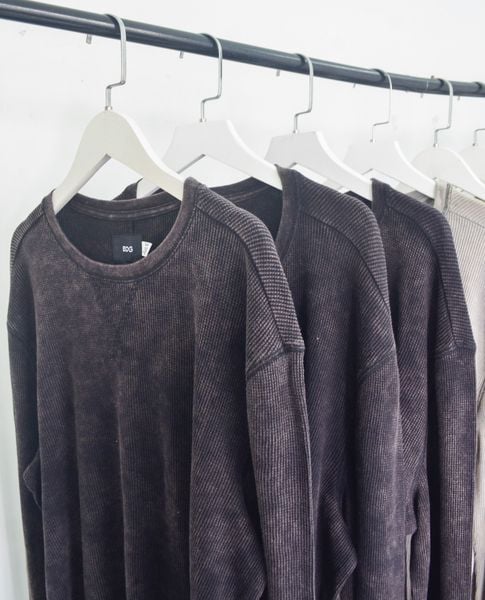  WASH WAFFLE LONGSLEEVE SHIRT - BDG 