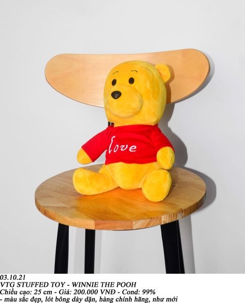  03.10.21 -  VTG STUFFED TOY - WINNIE THE POOH 