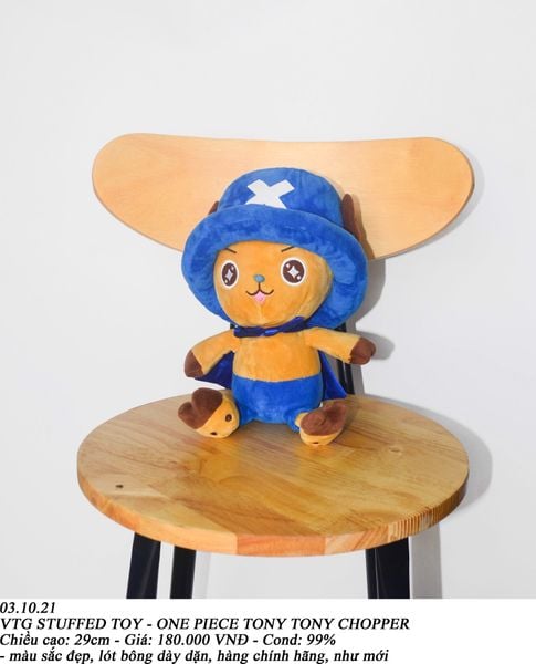  03.10.21 - VTG STUFFED TOY - ONE PIECE TONY TONY CHOPPER 