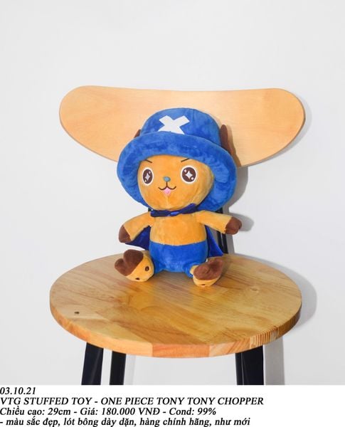  03.10.21 - VTG STUFFED TOY - ONE PIECE TONY TONY CHOPPER 