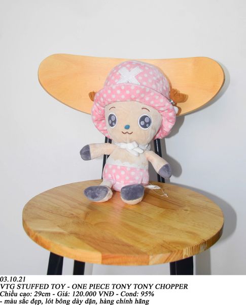  03.10.21 - VTG STUFFED TOY - ONE PIECE TONY TONY CHOPPER 