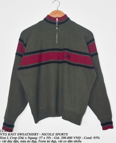  12.05.21 - VTG KNIT SWEATSHIRT - NICOLE SPORTS 