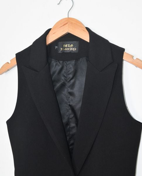 12.07.21 - VTG LONGLINE SLEEVELESS BLAZER JACKET - XELO 