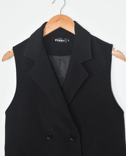  12.07.21 - VTG LONGLINE SLEEVELESS BLAZER JACKET - VINERS 