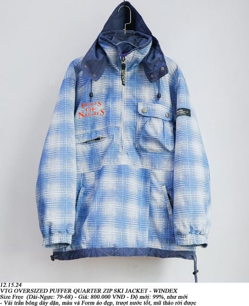  12.15.24 - VTG OVERSIZED PUFFER QUARTER ZIP SKI JACKET - WINDEX 