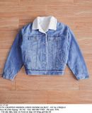  11.17.24 - VTG CROPPED SHERPA LINED DENIM JACKET - GU by UNIQLO 