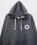  12.11.24 - VTG FLEECE LINED KNIT ZIP UP HOODIE - CONVERSE 