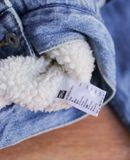  11.17.24 - VTG CROPPED SHERPA LINED DENIM JACKET - GU by UNIQLO 