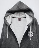 12.11.24 - VTG FLEECE LINED KNIT ZIP UP HOODIE - CONVERSE 