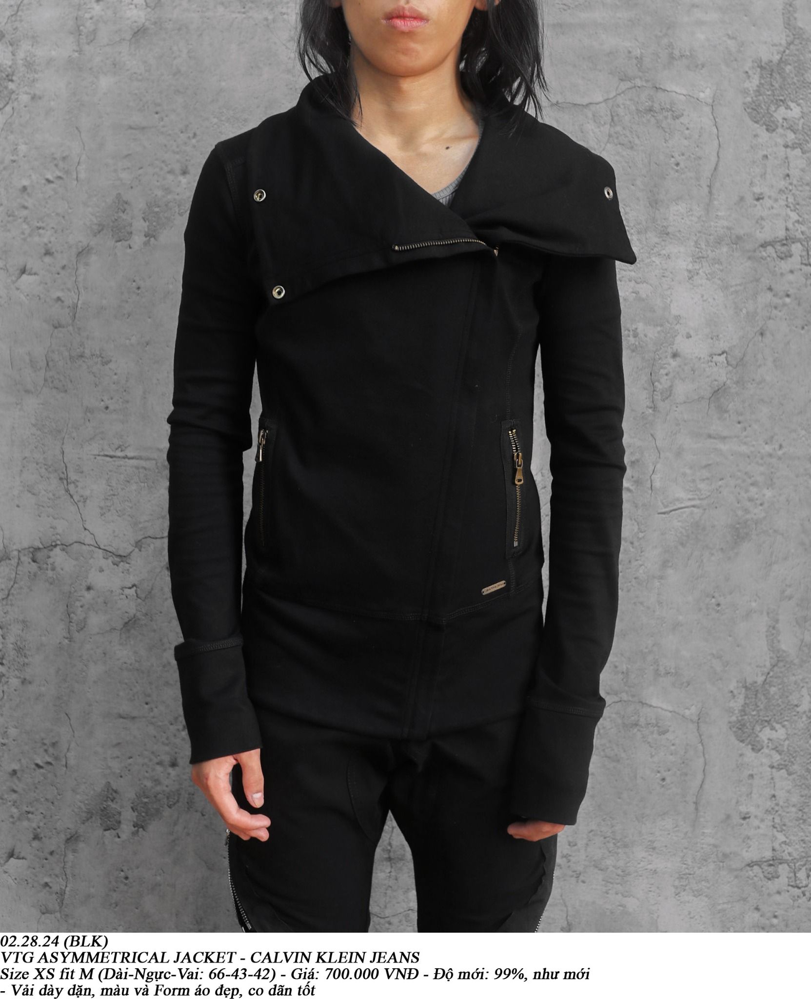  02.28.24 - VTG ASYMMETRICAL JACKET - CALVIN KLEIN JEANS 