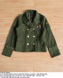  12.06.24 - VTG DOUBLE BREASTED CROPPED WOOL JACKET - BROWNIE BEE 