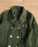  12.06.24 - VTG DOUBLE BREASTED CROPPED WOOL JACKET - BROWNIE BEE 