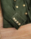  12.06.24 - VTG DOUBLE BREASTED CROPPED WOOL JACKET - BROWNIE BEE 
