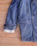  11.17.24 - VTG DOUBLE BREASTED SHERPA LINED DENIM JACKET - RNA INC 