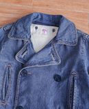  11.17.24 - VTG DOUBLE BREASTED SHERPA LINED DENIM JACKET - RNA INC 