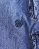  11.17.24 - VTG DOUBLE BREASTED SHERPA LINED DENIM JACKET - RNA INC 