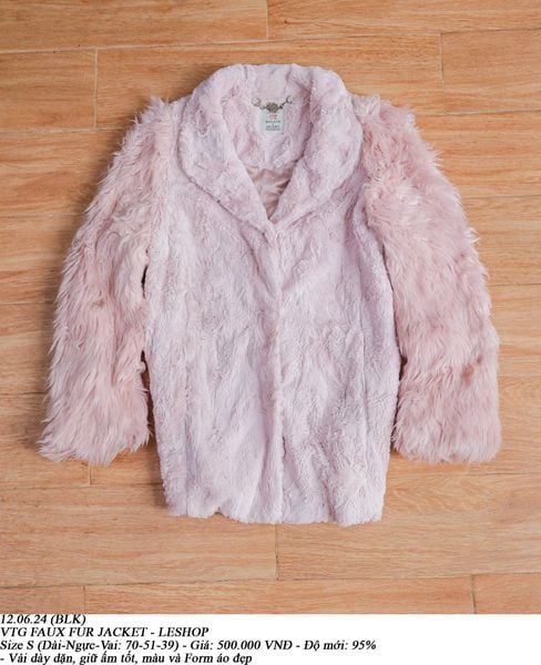  12.06.24 - VTG FAUX FUR JACKET - LESHOP 