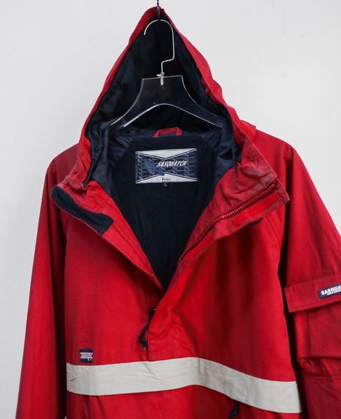  12.15.24 - VTG OVERSIZED QUARTER ZIP WINDBREAKER JACKET - SASQUATCH 