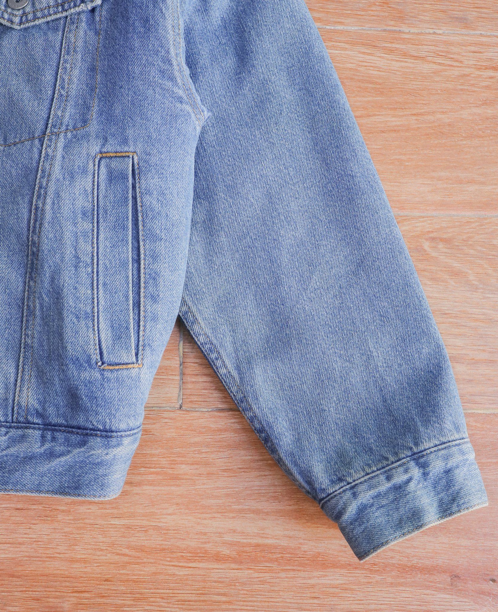  11.17.24 - VTG CROPPED SHERPA LINED DENIM JACKET - GU by UNIQLO 
