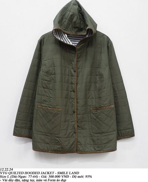  12.22.24 - VTG QUILTED HOODED JACKET - SMILE LAND 