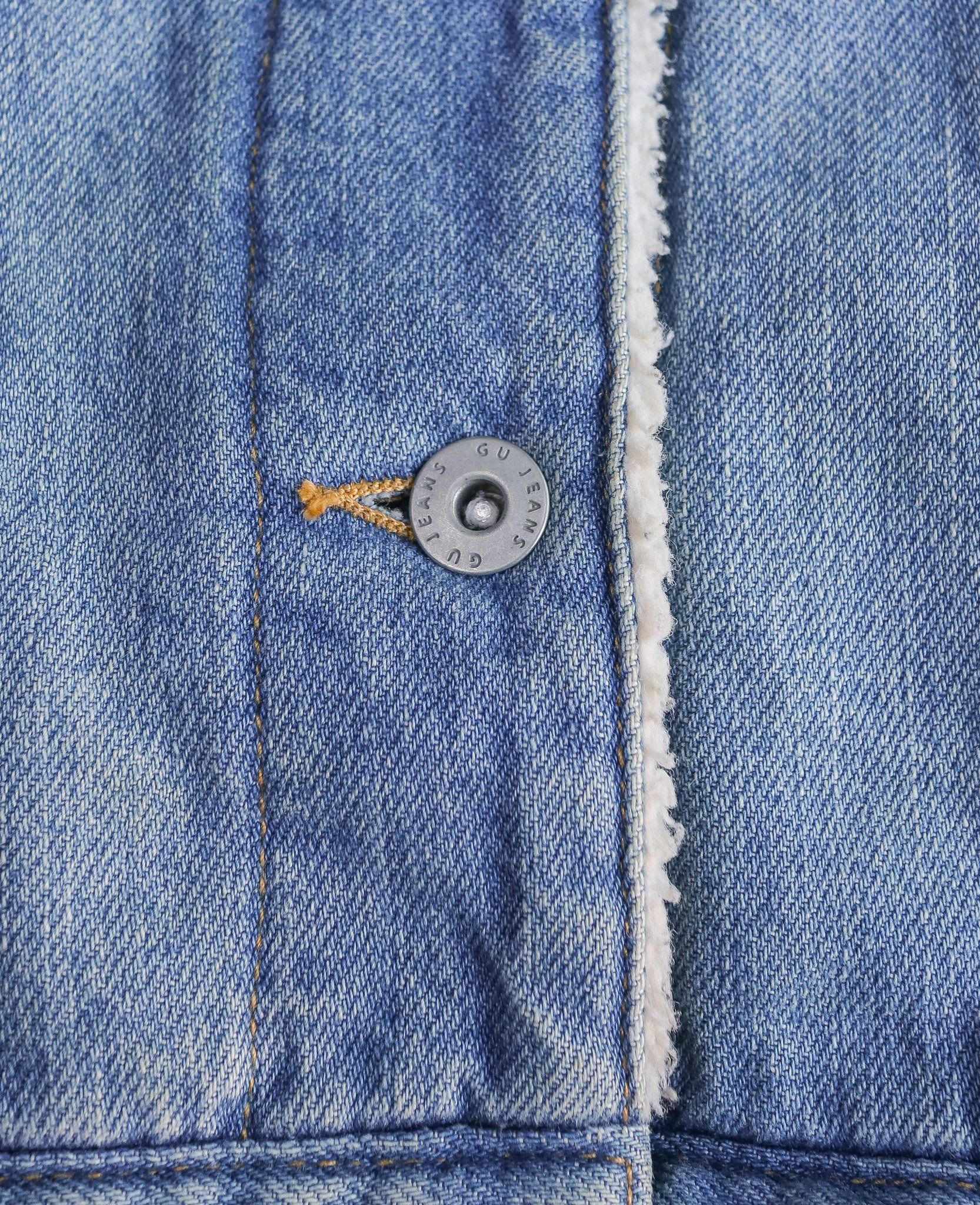 11.17.24 - VTG CROPPED SHERPA LINED DENIM JACKET - GU by UNIQLO 