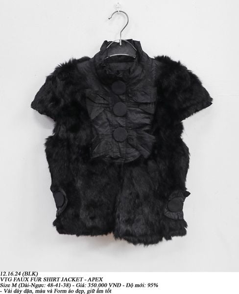  12.16.24 - VTG FAUX FUR SHIRT JACKET - APEX 