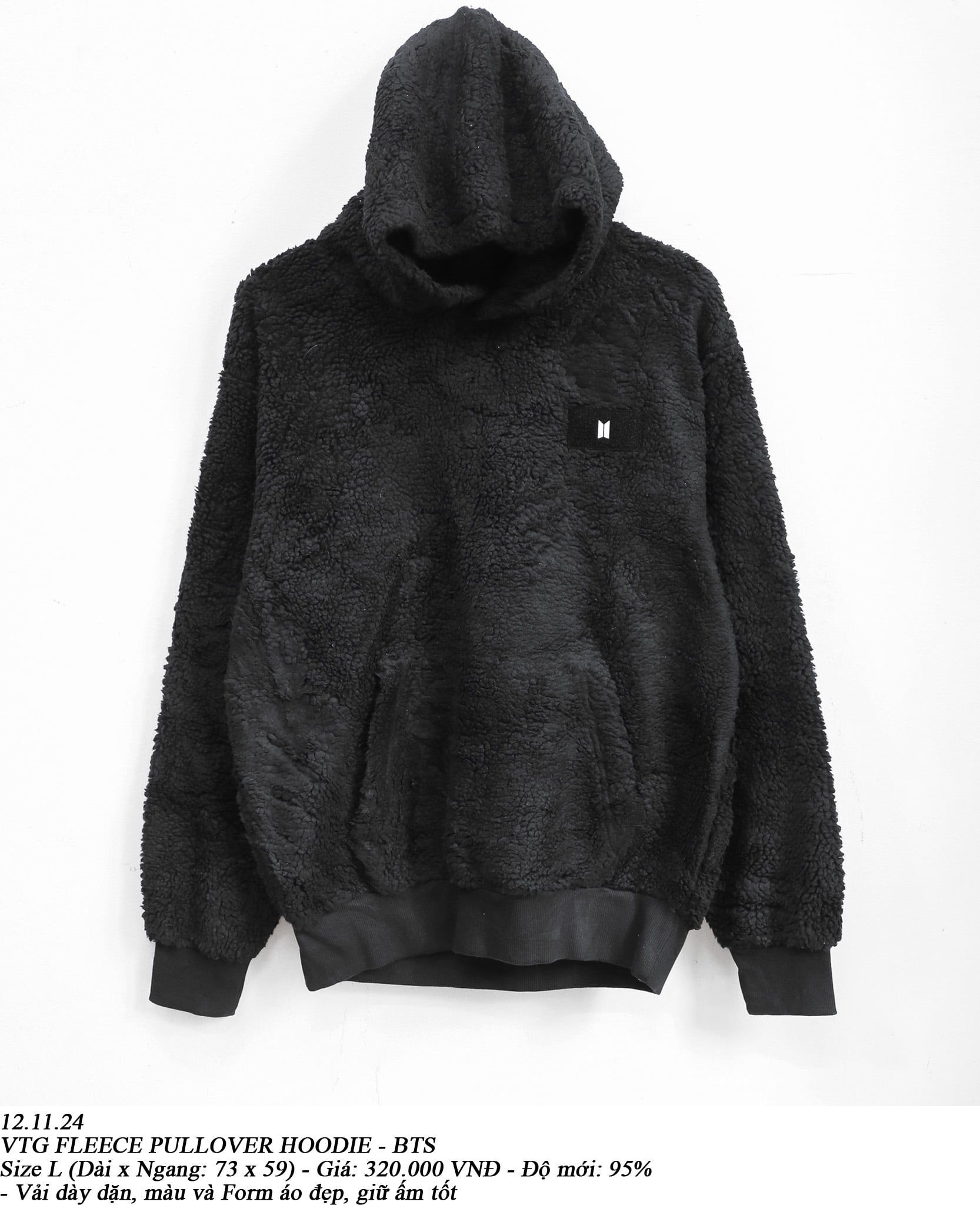  12.11.24 - VTG FLEECE PULLOVER HOODIE - BTS 