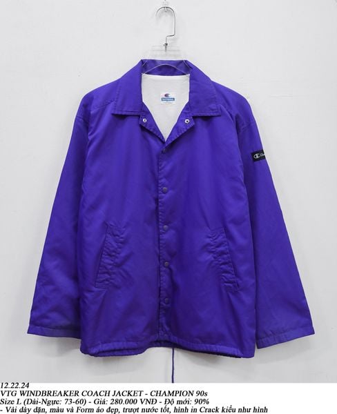  12.22.24 - VTG WINDBREAKER COAT JACKET - CHAMPION 90s 