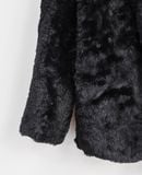  12.16.24 - VTG FAUX FUR CARDIGAN JACKET - GRL 