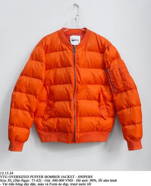  12.15.24 - VTG OVERSIZED PUFFER BOMBER JACKET - SNIPERS 