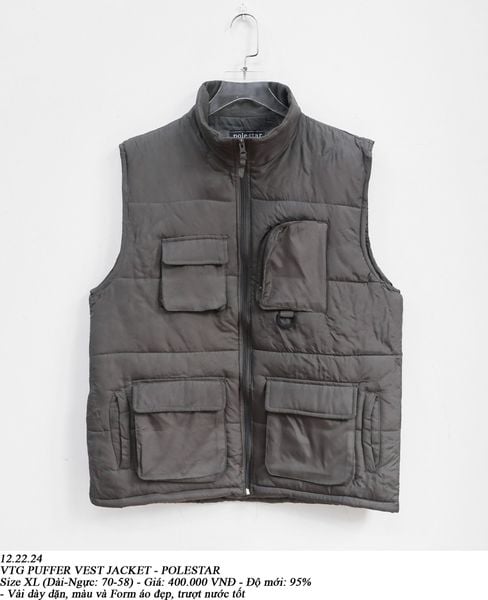  12.22.24 - VTG PUFFER VEST JACKET - POLESTAR 