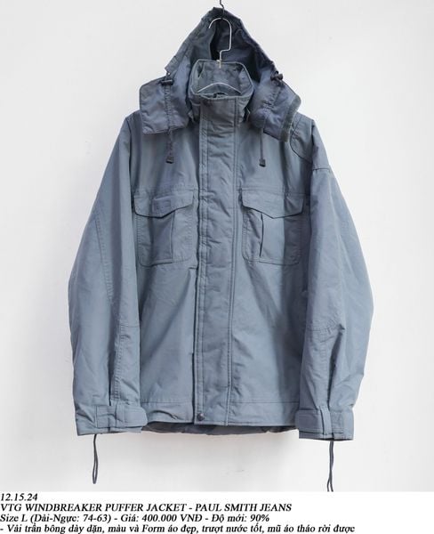  12.15.24 - VTG WINDBREAKER PUFFER JACKET - PAUL SMITH JEANS 
