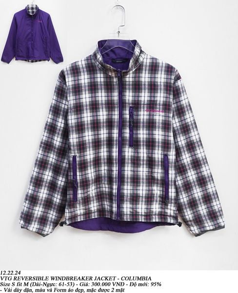  12.22.24 - VTG REVERSIBLE WINDBREAKER JACKET - COLUMBIA 