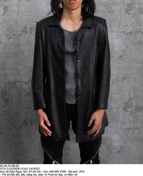  02.28.24 - VTG LEATHER COAT JACKET 