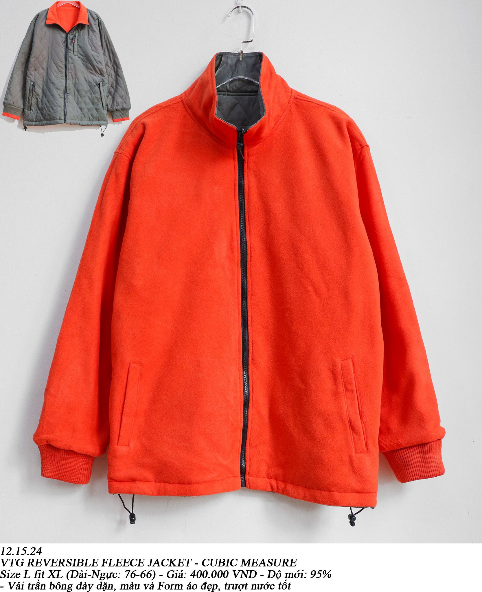  12.15.24 - VTG REVERSIBLE FLEECE JACKET - CUBIC MEASURE 
